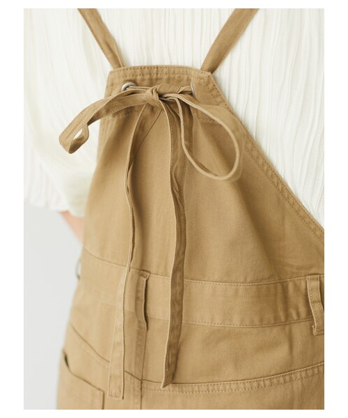 Green　Parks（グリーンパークス）の「・SUGAR SPOON ツイルサロペットスカート（オールインワン・サロペット・グレー/ベージュ/ライムグリーン/ブルー・F）」の10枚目の写真