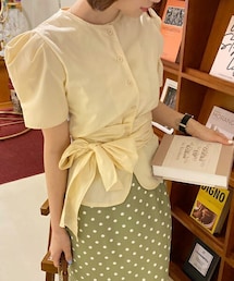 DHOLIC | リボンラップボタンブラウス(シャツ/ブラウス)