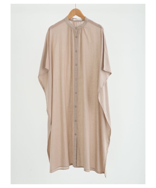 Green　Parks（グリーンパークス）の「I ギャザーゆったりチュニック（ワンピース/ドレス・オフホワイト/ブラック/グレーベージュ/オレンジ・F）」の11枚目の写真