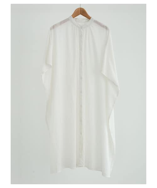 Green　Parks（グリーンパークス）の「I ギャザーゆったりチュニック（ワンピース/ドレス・オフホワイト/ブラック/グレーベージュ/オレンジ・F）」の8枚目の写真