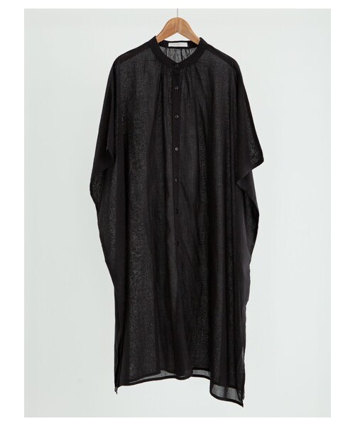 Green　Parks（グリーンパークス）の「I ギャザーゆったりチュニック（ワンピース/ドレス・オフホワイト/ブラック/グレーベージュ/オレンジ・F）」の10枚目の写真