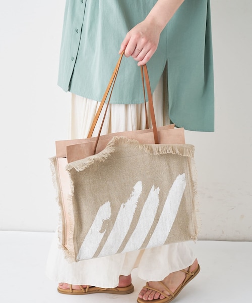 ブルージーブルーbreezy blue　リネントートバック BONbazaar（ボンバザール）の「【breezy blue】ウォッシュドリネン