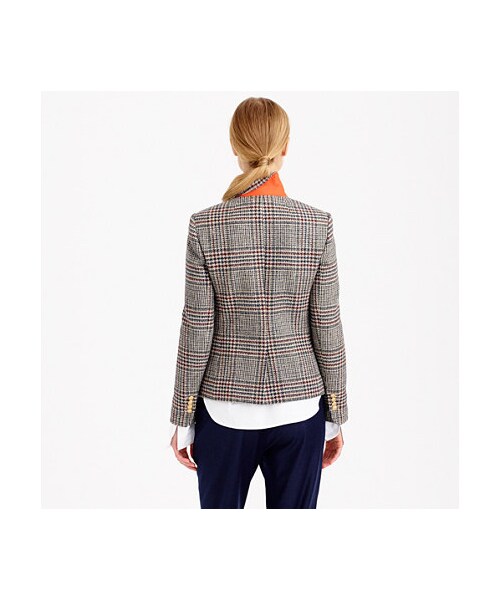 J.CREW(ジェイクルー)の「Schoolboy blazer in houndstooth(テーラードジャケット・レディース・saddle maple carbon・Regular x 8/Regular x 00/Regular x 0/Regular x 2/Regular x 16/Regular x 14/Regular x 12/Regular x 4/Regular x 6/Regular x 10)」の3枚目の写真