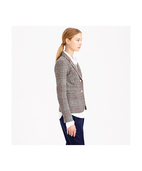 J.CREW(ジェイクルー)の「Schoolboy blazer in houndstooth(テーラードジャケット・レディース・saddle maple carbon・Regular x 8/Regular x 00/Regular x 0/Regular x 2/Regular x 16/Regular x 14/Regular x 12/Regular x 4/Regular x 6/Regular x 10)」の2枚目の写真