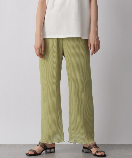 LOWRYS FARM（ローリーズファーム）の「シアープリーツメローパンツ２（パンツ・アイボリー/ブラック/オレンジ/グリーン）」の4枚目の写真