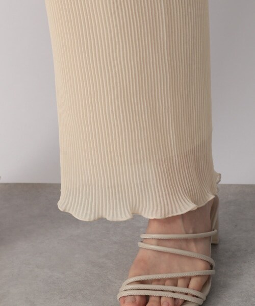 LOWRYS FARM（ローリーズファーム）の「シアープリーツメローパンツ２（パンツ・アイボリー/ブラック/オレンジ/グリーン）」の8枚目の写真