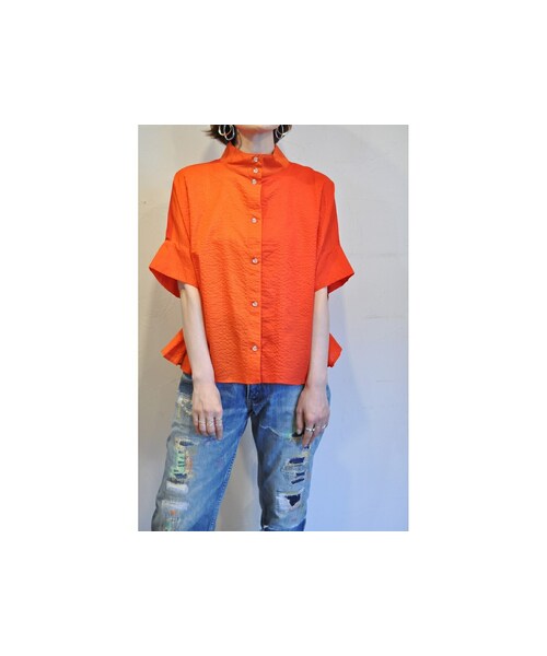 margaux（マルゴー）の「フレアブラウス（シャツ/ブラウス・レディース・ブルー/レッド/ホワイト・one）」の3枚目の写真