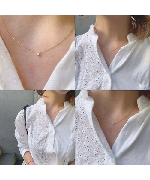 les desseins de DIEU(レデッサンドゥデュー)の「レ デッサン ドゥ デュー 61 6本爪 一粒ダイヤモンド ネックレス 0.05ct(ネックレス・レディース・ゴールド・40cm)」の3枚目の写真