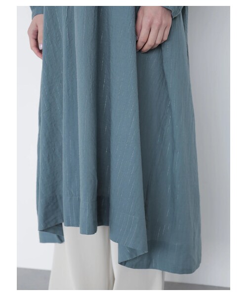 AMERICAN HOLIC（アメリカンホリック）の「ラメドビーストライプワンピース（ワンピース/ドレス・アイボリー/チャコールグレー/グリーン・F）」の7枚目の写真