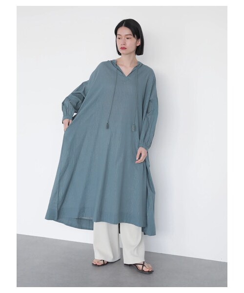 AMERICAN HOLIC（アメリカンホリック）の「ラメドビーストライプワンピース（ワンピース/ドレス・アイボリー/チャコールグレー/グリーン・F）」の3枚目の写真