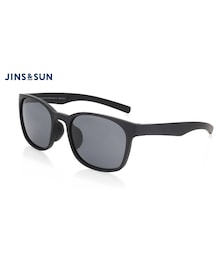 JINS ブラック ラウンドサングラス JINS JINS(ジンズ) トータルシェル ラウンド サングラス メンズ
