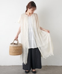 PUAL CE CIN | ケミカル両耳レースワンピース(ワンピース)