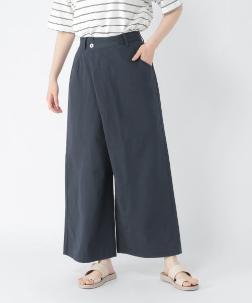 studio CLIP（スタディオクリップ）の「ヘリンボンラップパンツ（パンツ・ヒッコリー/アイボリー/ネイビー）」の3枚目の写真