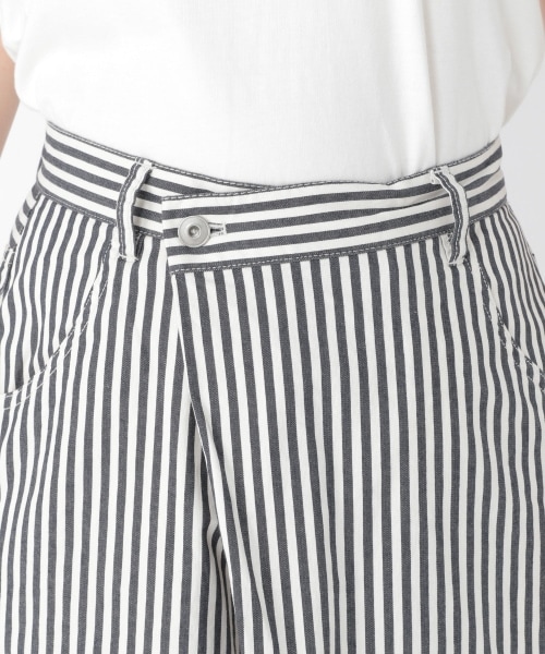 studio CLIP（スタディオクリップ）の「ヘリンボンラップパンツ（パンツ・ヒッコリー/アイボリー/ネイビー）」の10枚目の写真