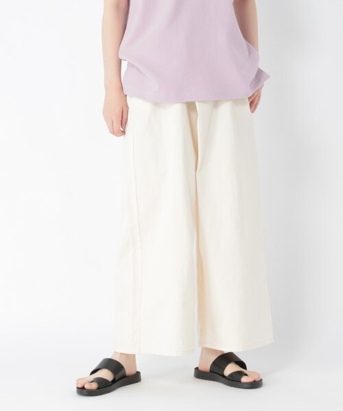 studio CLIP（スタディオクリップ）の「ヘリンボンラップパンツ（パンツ・ヒッコリー/アイボリー/ネイビー）」の2枚目の写真