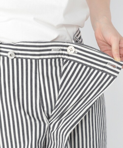 studio CLIP（スタディオクリップ）の「ヘリンボンラップパンツ（パンツ・ヒッコリー/アイボリー/ネイビー）」の14枚目の写真