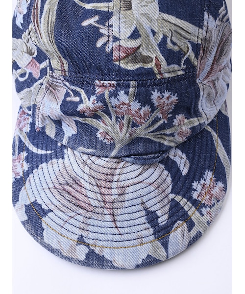 ★45R『新品未使用』ゴマデニムのリリープリントポッポキャップ 45R（フォーティファイブアール）の「ゴマデニムのリリー