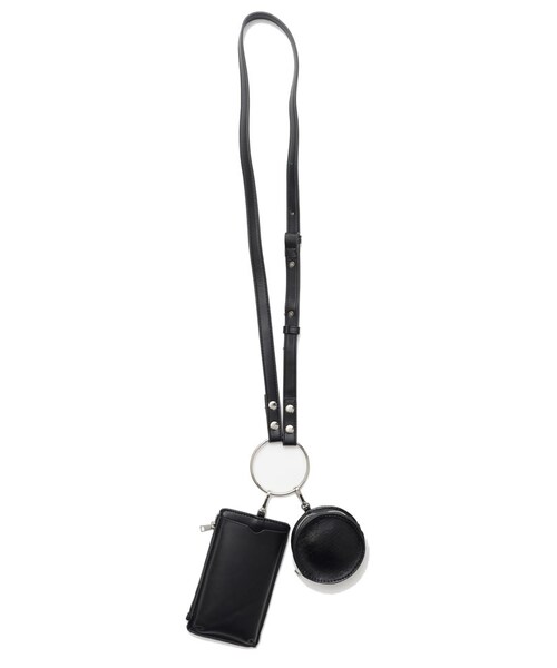Re:EDIT（リエディ）の「ポーチ付きリングミニショルダーバッグ（バッグ・レディース・ブラック/アイボリー・フリーサイズ）」の10枚目の写真