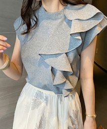 DHOLIC | ハーフネックフリルブラウス(シャツ/ブラウス)