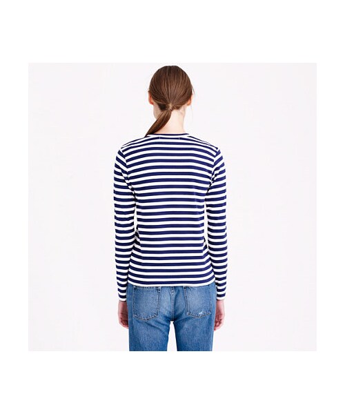 COMME des GARCONS（コムデギャルソン）の「PLAY Comme des Garcons® stripe heart tee（シャツ/ブラウス・レディース・vintage kelly/navy stripe・SMALL/LARGE/MEDIUM）」の3枚目の写真