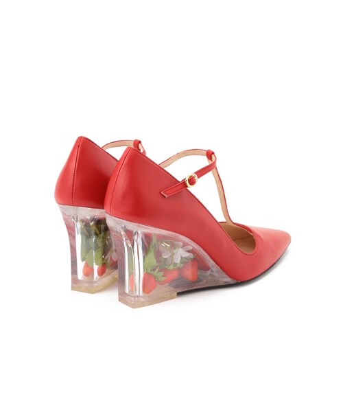 k3&co.(ケイスリーアンドコー)の「STRAWBERRY FIELD PUMPS(シューズ・レディース・RED/BLACK・3/4/5)」の5枚目の写真