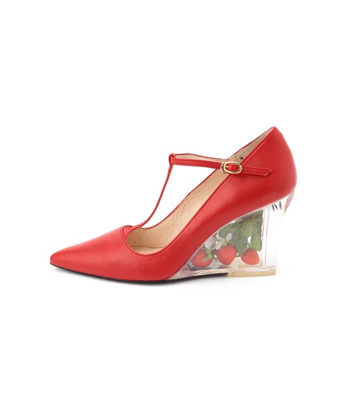 k3&co.(ケイスリーアンドコー)の「STRAWBERRY FIELD PUMPS(シューズ・レディース・RED/BLACK・3/4/5)」の4枚目の写真