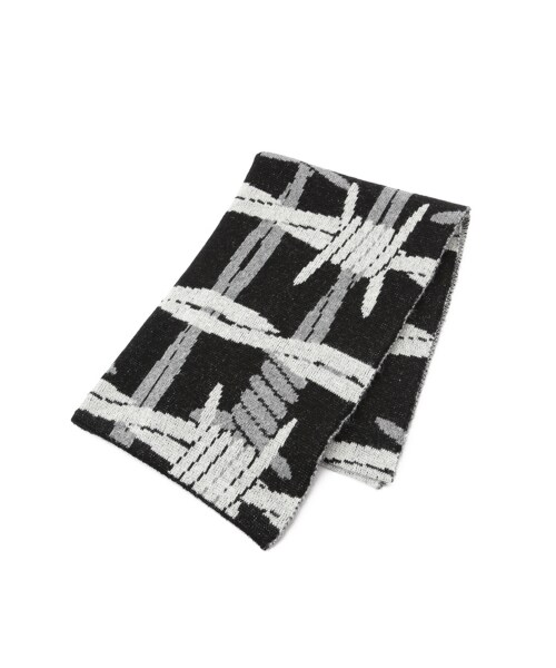 NAKID by G.V.G.V.（ネイキッドバイジーブイジーブイ）の「BERBED WIRE JQ BUFFALO SCARF（財布/小物・レディース・BLACK/BEIGE・F）」の3枚目の写真