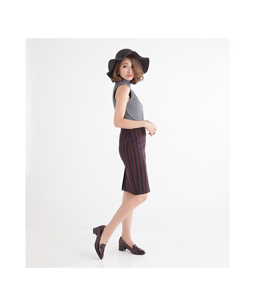 gracegift（グレースギフト）の「簡約漆皮樂福跟鞋（その他・レディース・酒紅/黑・35/36/37/38/39/40/41）」の7枚目の写真