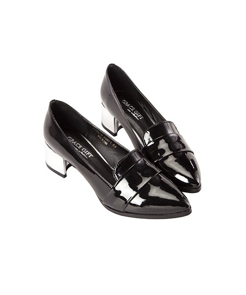 gracegift（グレースギフト）の「簡約漆皮樂福跟鞋（その他・レディース・酒紅/黑・35/36/37/38/39/40/41）」の15枚目の写真