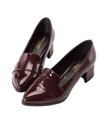 gracegift | 簡約漆皮樂福跟鞋(その他)