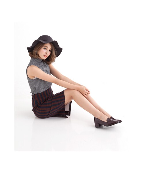 gracegift（グレースギフト）の「簡約漆皮樂福跟鞋（その他・レディース・酒紅/黑・35/36/37/38/39/40/41）」の10枚目の写真