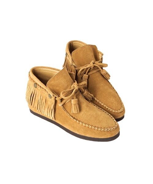 gracegift（グレースギフト）の「麂皮銅釦流蘇內增高綁帶短靴（シューズ・レディース・藍/棕/黑/正紅・35/36/37/38/39/40/41）」の14枚目の写真