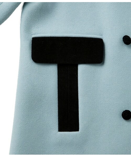 MAISON KITSUNÉ 水色 ウールコート 36 Maison Kitsune（メゾンキツネ）の「【先行受注】JANE C. COMPACT WOOL