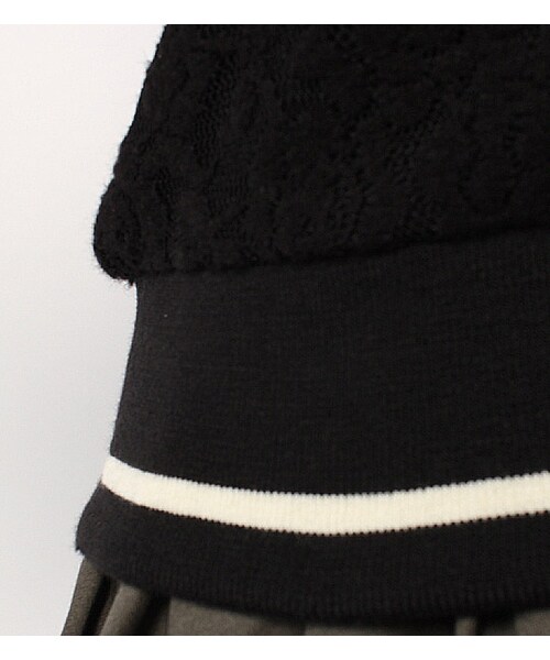 mysty woman(ミスティウーマン)の「【田中里奈コラボ】レーシィプルオーバー&無地スカートセット(ワンピース/ドレス・レディース・ボルドー/カーキ/ネイビー・M)」の9枚目の写真