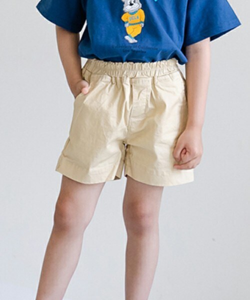 DHOLIC kids（ディーホリックキッズ）の「[churros] ステッチラインショートパンツ(kids)（その他パンツ・キッズ・ブルー/ピンク/ベージュ/グリーン・5/7/9/11/13）」の2枚目の写真
