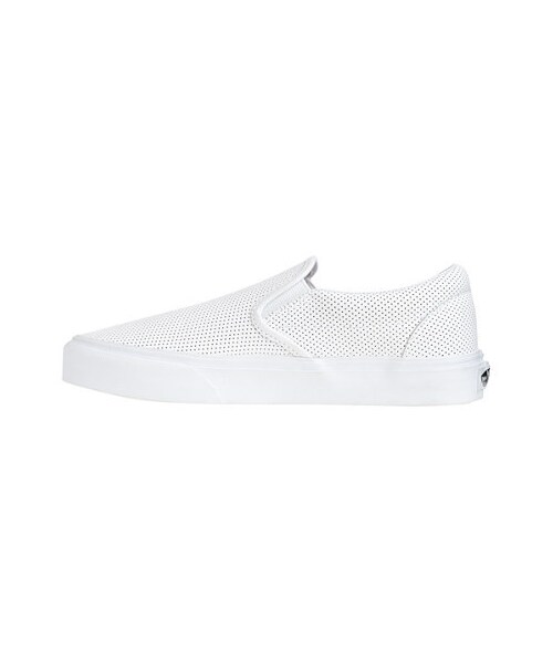 VANS（バンズ）の「Unisex Vans® perforated leather slip-on shoes（スニーカー・レディース・white/black・6 MEDIUM/5 MEDIUM/8H MEDIUM/6H MEDIUM/4H MEDIUM/9H MEDIUM/9 MEDIUM/5H MEDIUM/8 MEDIUM/7 MEDIUM/7H MEDIUM）」の4枚目の写真