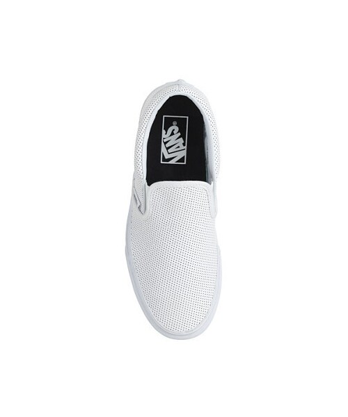 VANS（バンズ）の「Unisex Vans® perforated leather slip-on shoes（スニーカー・レディース・white/black・6 MEDIUM/5 MEDIUM/8H MEDIUM/6H MEDIUM/4H MEDIUM/9H MEDIUM/9 MEDIUM/5H MEDIUM/8 MEDIUM/7 MEDIUM/7H MEDIUM）」の3枚目の写真