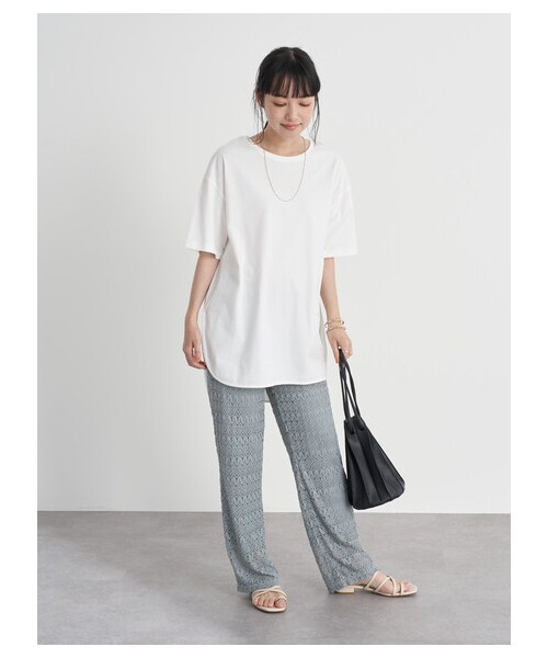 earth music&ecology（アースミュージックアンドエコロジー）の「レースパンツ（パンツ・アイボリー/チャコールグレー/グレーベージュ/ミント・F）」の9枚目の写真