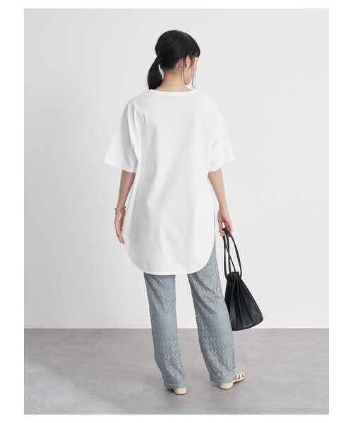 earth music&ecology（アースミュージックアンドエコロジー）の「レースパンツ（パンツ・アイボリー/チャコールグレー/グレーベージュ/ミント・F）」の7枚目の写真