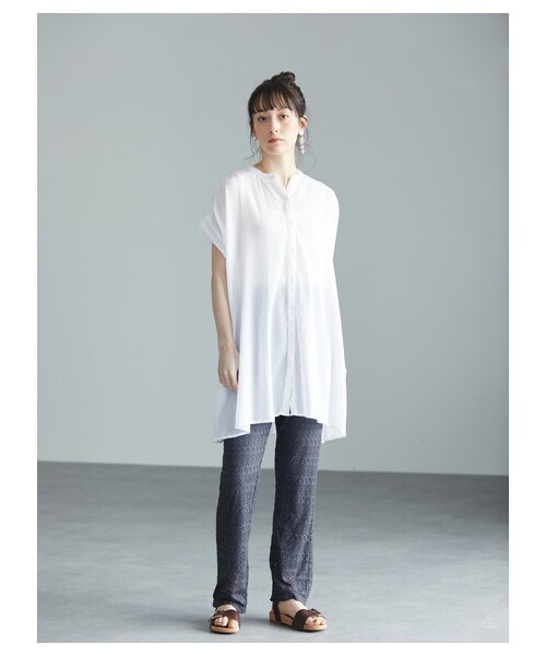 earth music&ecology（アースミュージックアンドエコロジー）の「レースパンツ（パンツ・アイボリー/チャコールグレー/グレーベージュ/ミント・F）」の17枚目の写真