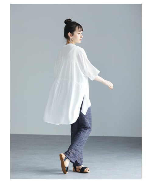 earth music&ecology（アースミュージックアンドエコロジー）の「レースパンツ（パンツ・アイボリー/チャコールグレー/グレーベージュ/ミント・F）」の18枚目の写真