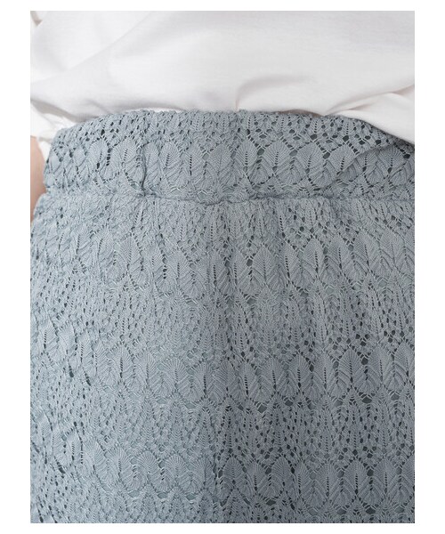 earth music&ecology（アースミュージックアンドエコロジー）の「レースパンツ（パンツ・アイボリー/チャコールグレー/グレーベージュ/ミント・F）」の4枚目の写真