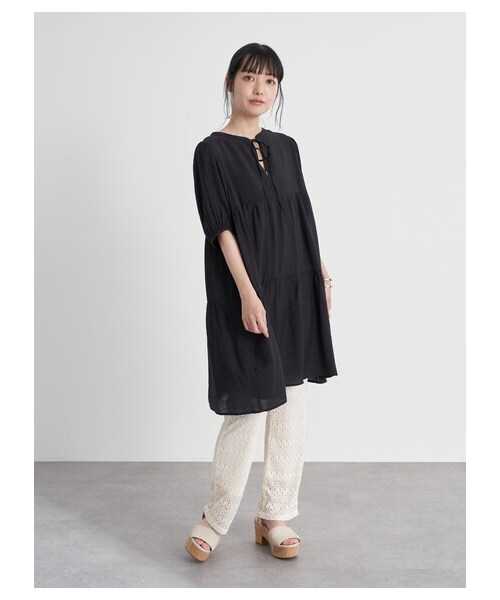 earth music&ecology（アースミュージックアンドエコロジー）の「レースパンツ（パンツ・アイボリー/チャコールグレー/グレーベージュ/ミント・F）」の11枚目の写真