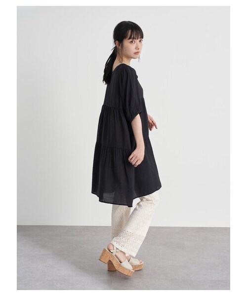 earth music&ecology（アースミュージックアンドエコロジー）の「レースパンツ（パンツ・アイボリー/チャコールグレー/グレーベージュ/ミント・F）」の12枚目の写真