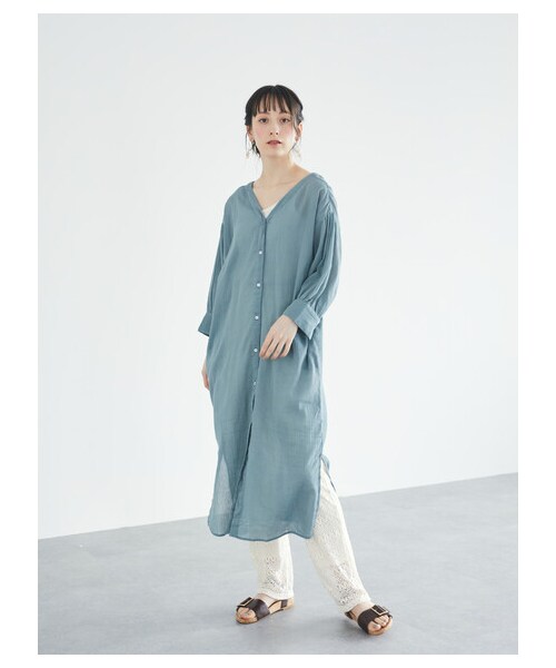 earth music&ecology（アースミュージックアンドエコロジー）の「レースパンツ（パンツ・アイボリー/チャコールグレー/グレーベージュ/ミント・F）」の15枚目の写真