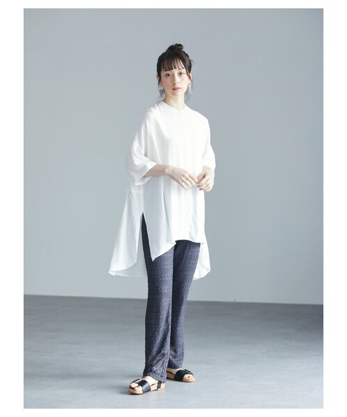 earth music&ecology（アースミュージックアンドエコロジー）の「レースパンツ（パンツ・アイボリー/チャコールグレー/グレーベージュ/ミント・F）」の20枚目の写真