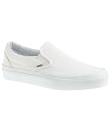 VANS | Unisex Vans® solid canvas classic slip-on shoes in white(スニーカー)