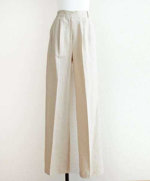 Marient（マリエント）の「ソフィーリネンスラックスPT（その他パンツ・レディース・イエロー/ホワイト・FREE）」の2枚目の写真