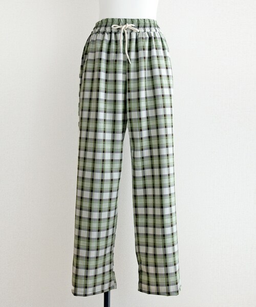 Marient（マリエント）の「ミルクチェックPT（その他パンツ・レディース・ベージュ/グリーン・FREE）」の2枚目の写真