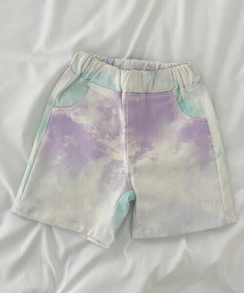 DHOLIC kids（ディーホリックキッズ）の「[zukini] タイダイハーフパンツ(kids)（その他パンツ・キッズ・ピンク/パープル・S/M/L/XL）」の2枚目の写真